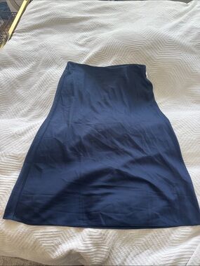 Women’s A-Line Slip Skirt in Deep Navy
